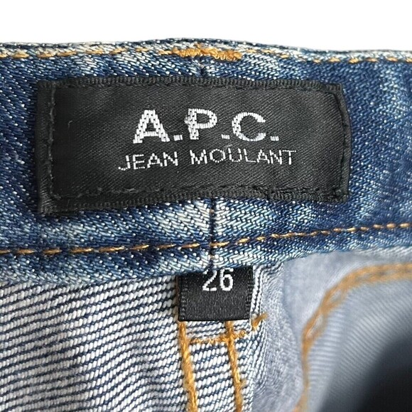 A.P.C. Jean Moulant Jeans Women’s Size 26 Dark Wash Straight Leg Denim - Picture 9 of 11